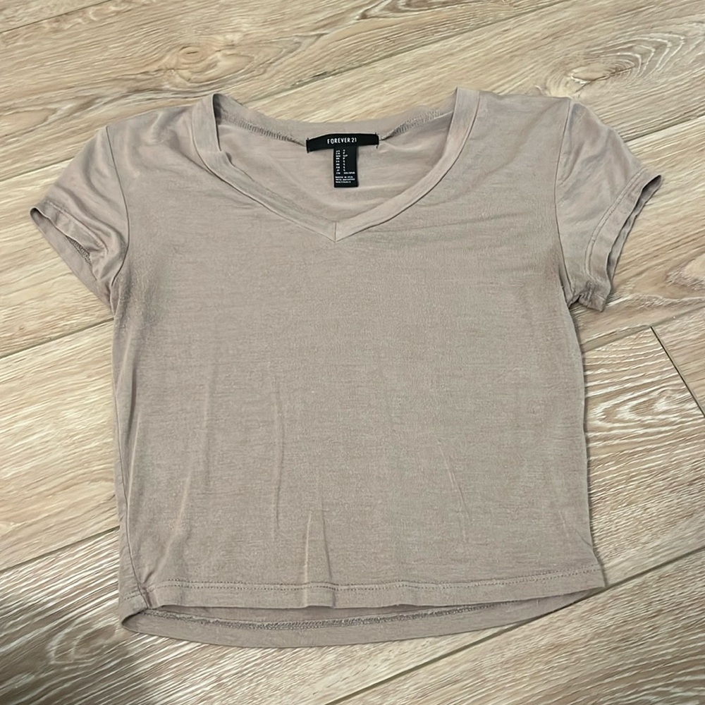 Tan crop top